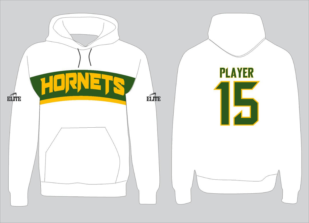 Rayville Hornets Hoodie - White (Yellow Logo)