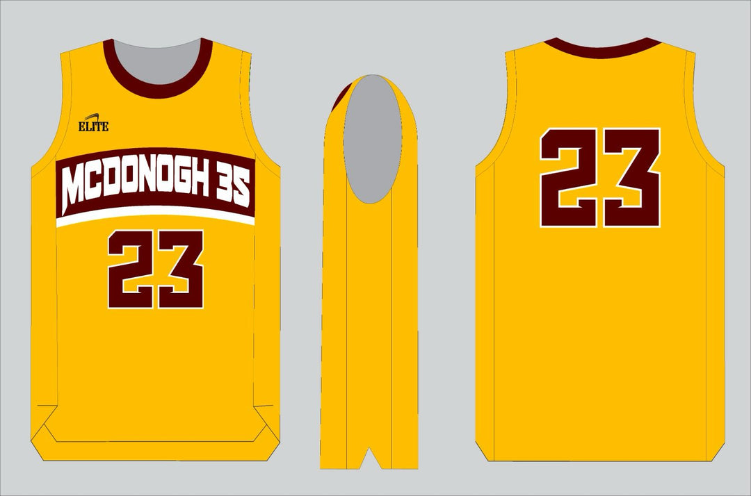 MCDONOGH 35 Basketball Jersey - Yellow