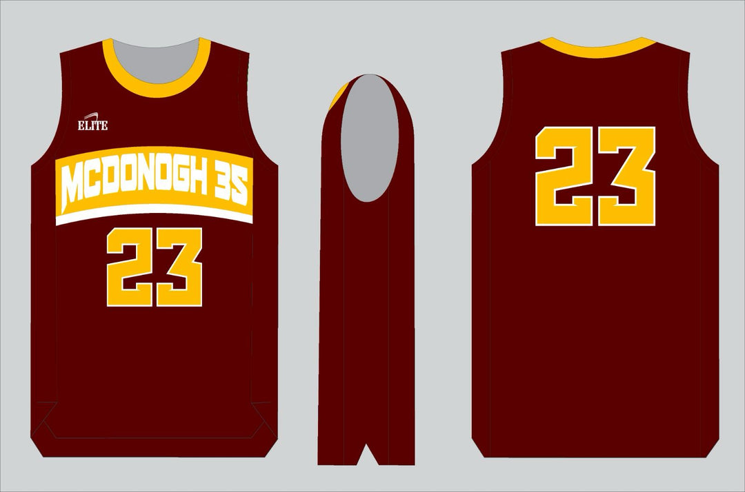 MCDONOGH 35 Basketball Jersey - Brown