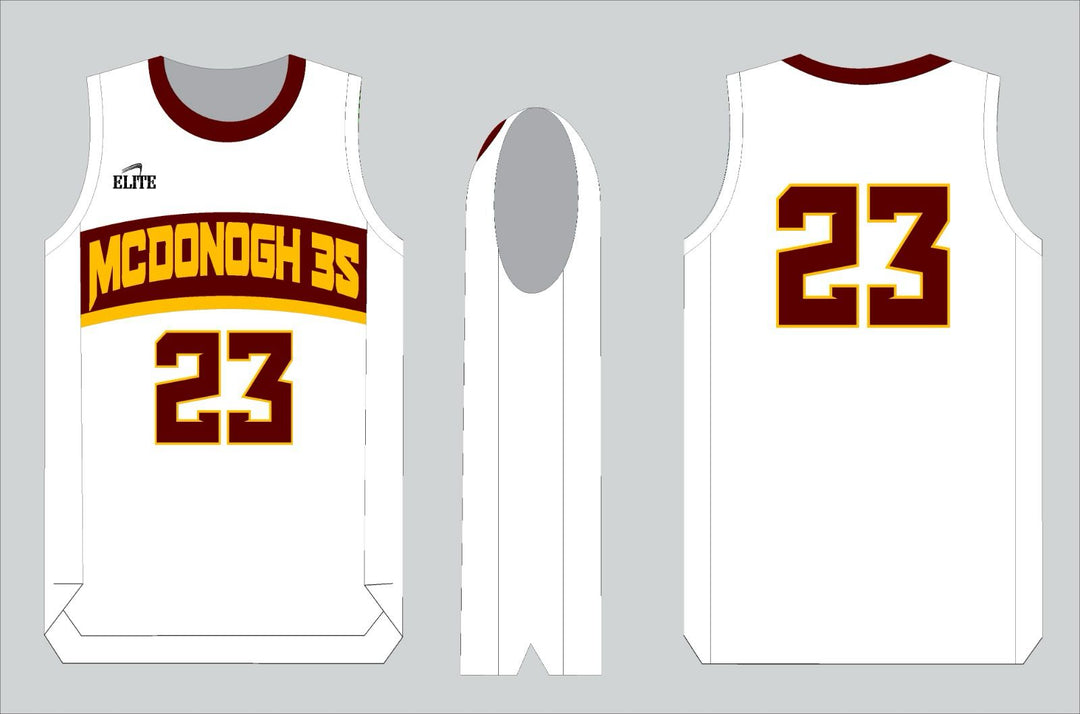 MCDONOGH 35 Basketball Jersey - White