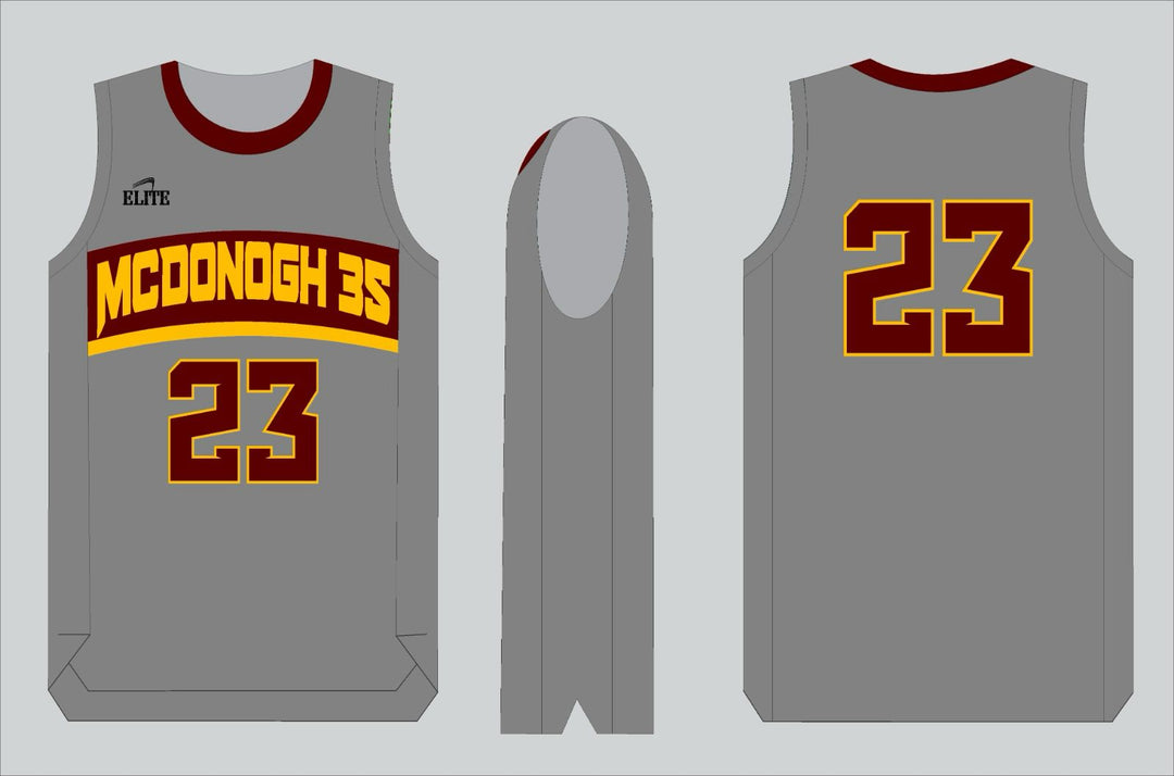 MCDONOGH 35 Basketball Jersey - Grey