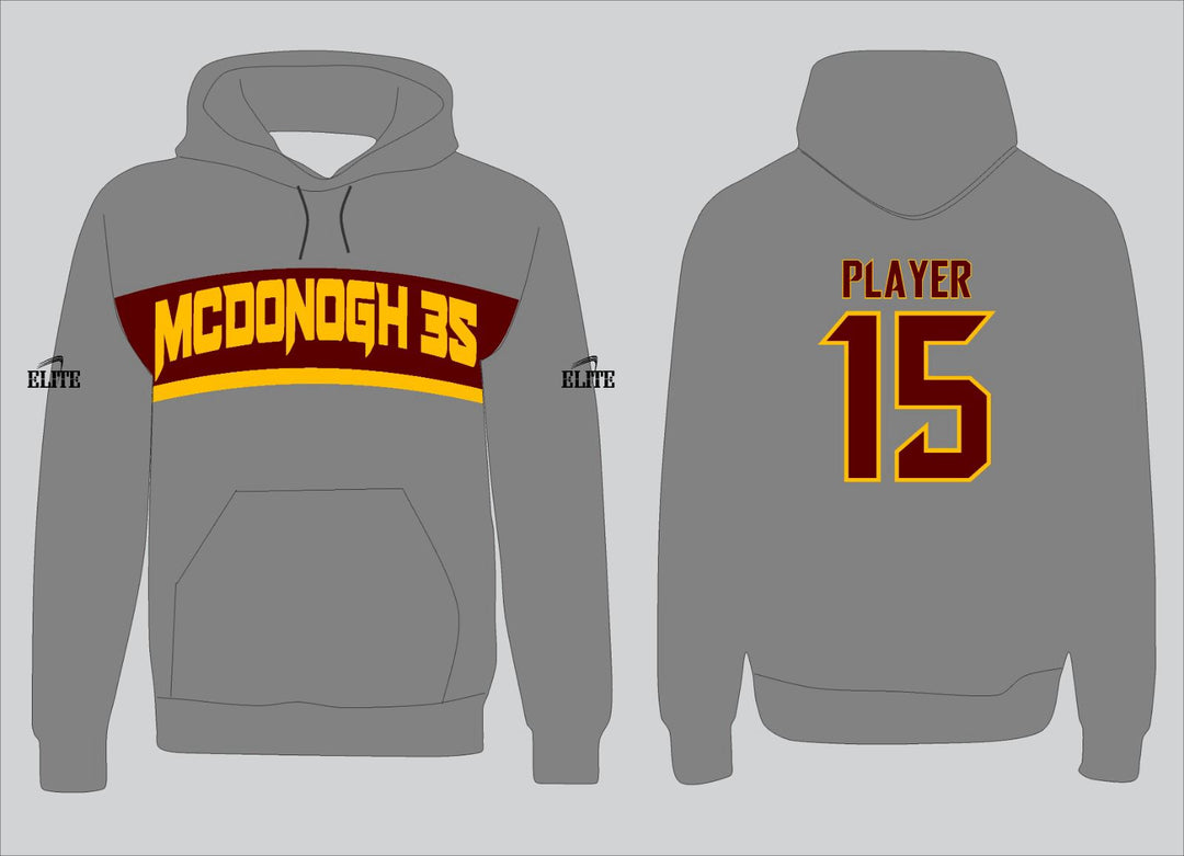 MCDONOGH 35 Hoodie - Grey (Yellow Logo)
