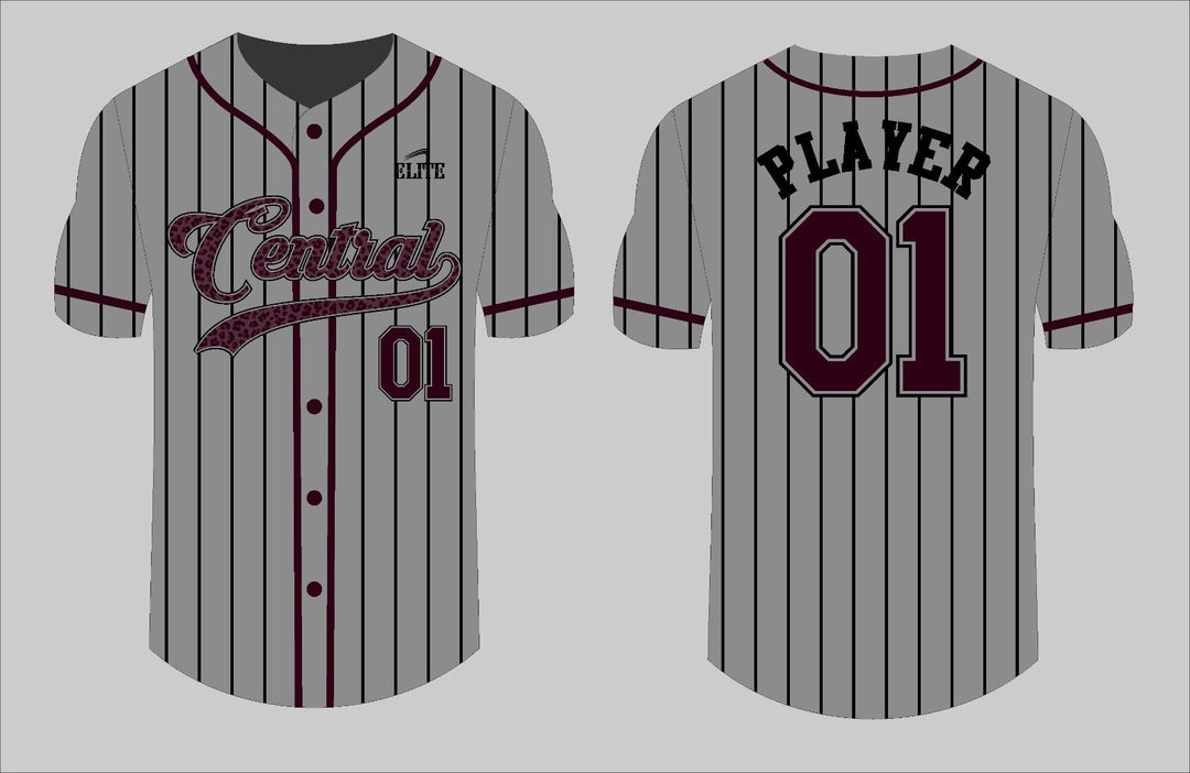 Central Baseball Jersey - Grey
