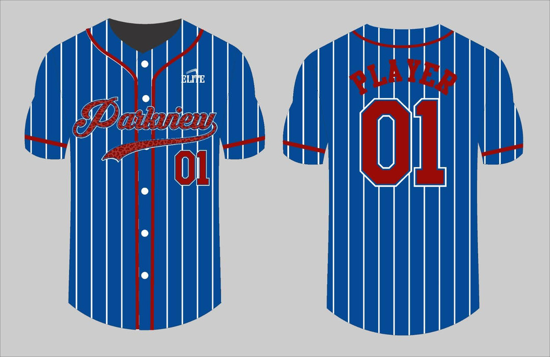Eagle Parkview Baseball Jersey - Blue (Red Logo)