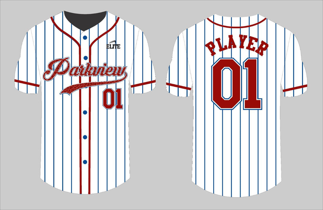 Eagle Parkview Baseball Jersey - White (Red Logo)