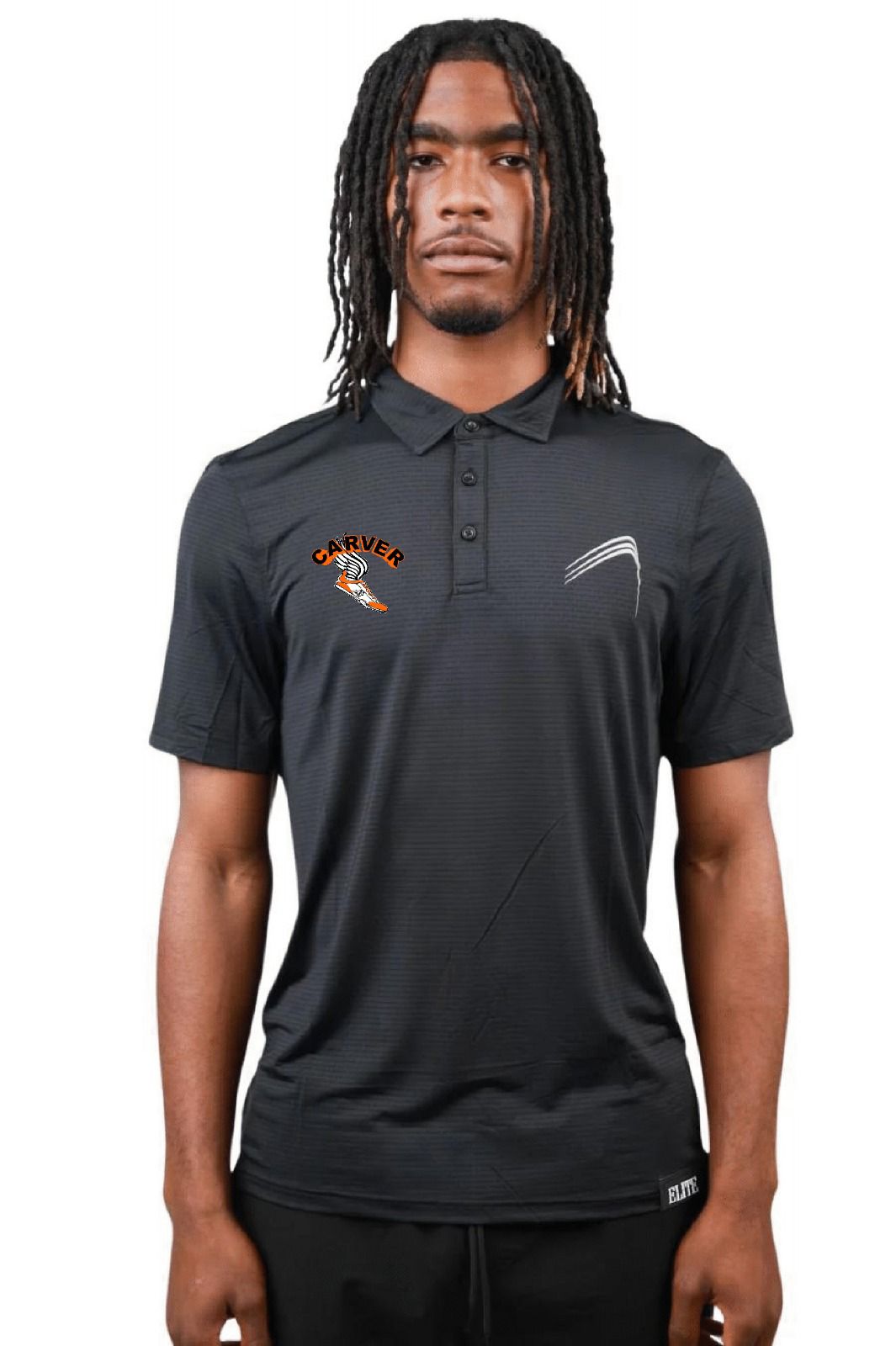Carver High Track Polo Shirt - Black