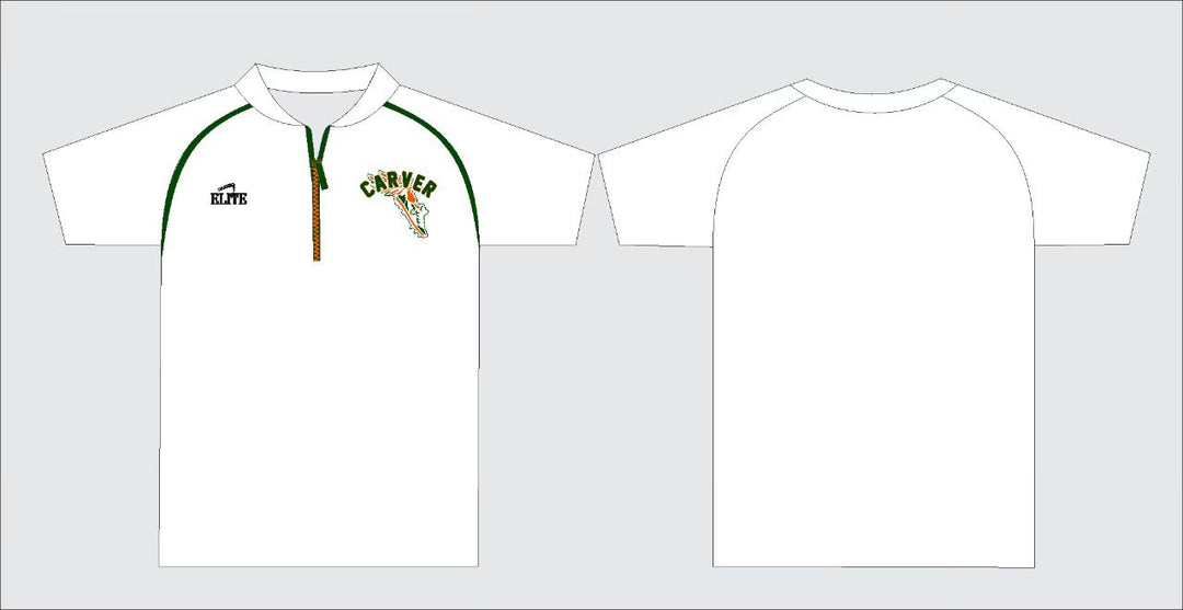 Carver High Track Collar Polo Shirt - White