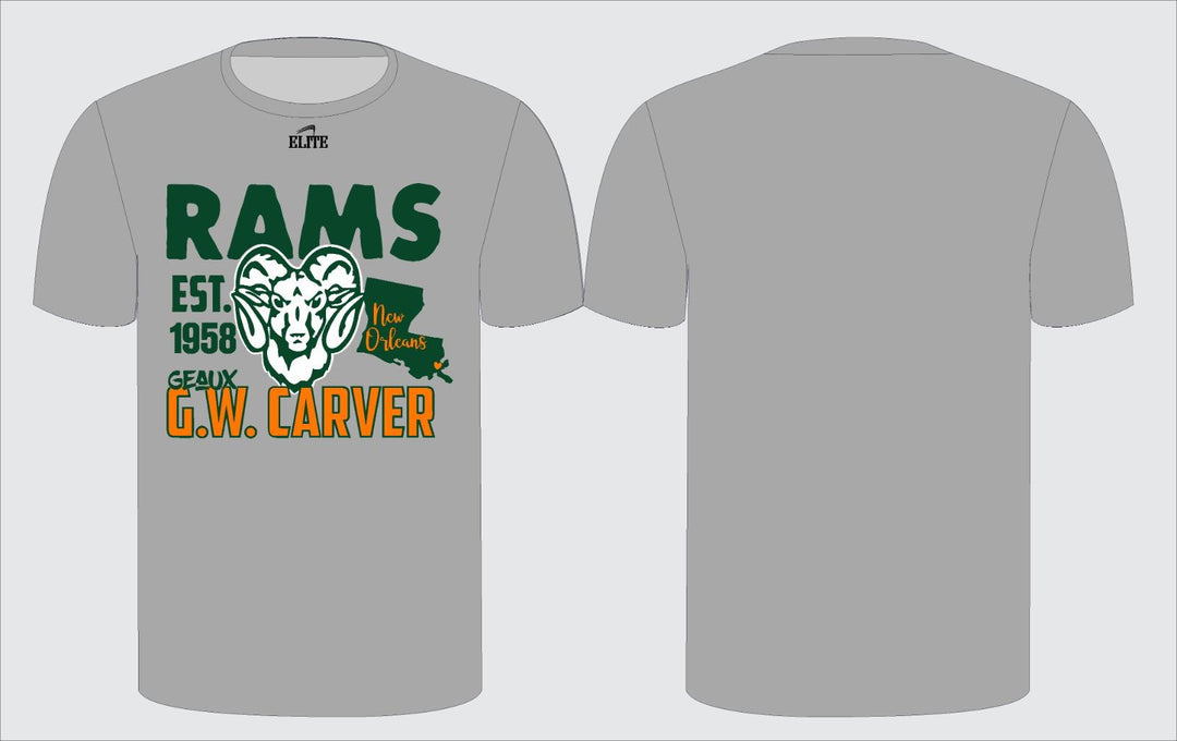 Carver Rams Short Sleeve Shirt - Grey (RAMS Logo)