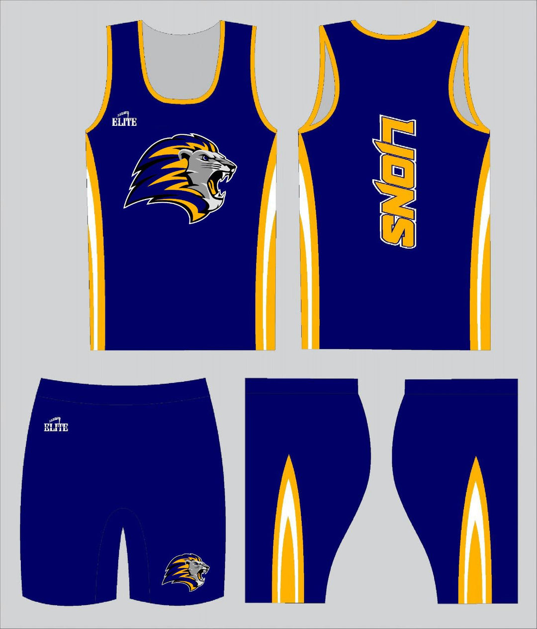 Louisiana Lion Track Set - Dark Blue