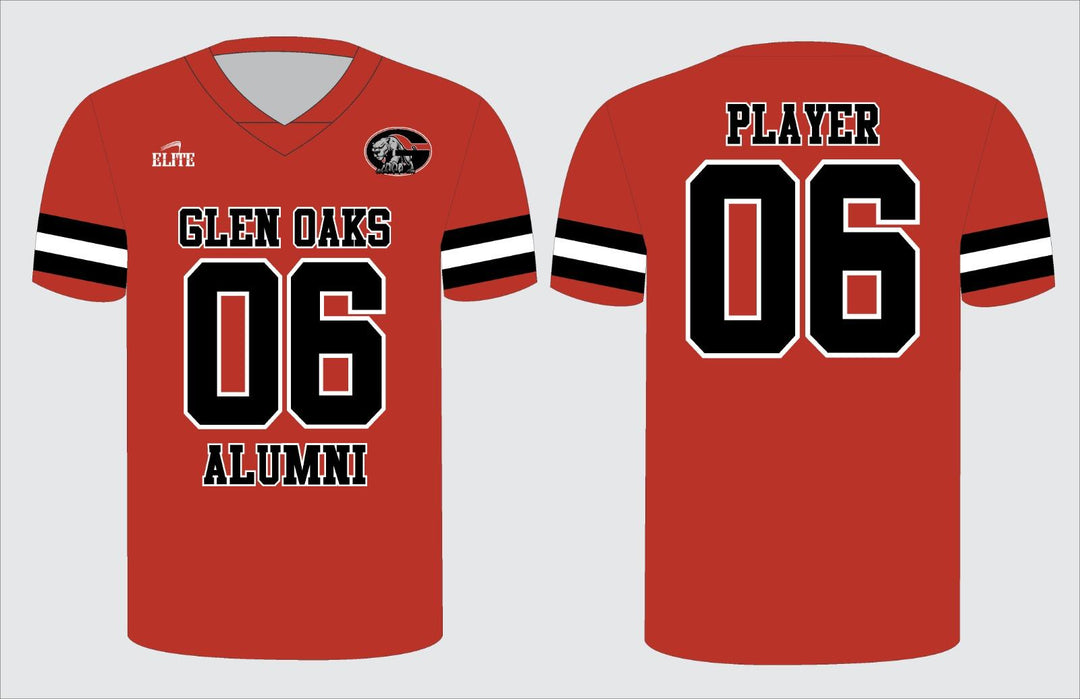 Glen Oaks Alumni Football Jersey - Red