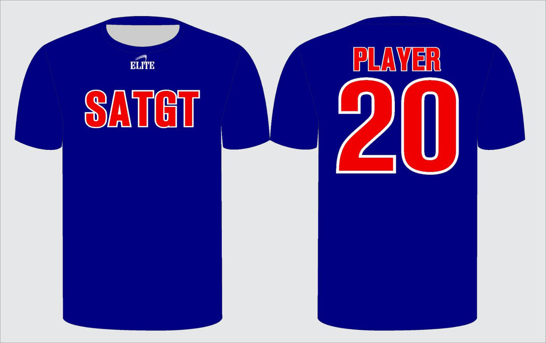 SATGT Short Sleeve Shirt - Blue (Red Logo)