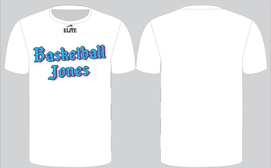 Basketball Jones T-Shirt - White (Blue Logo)