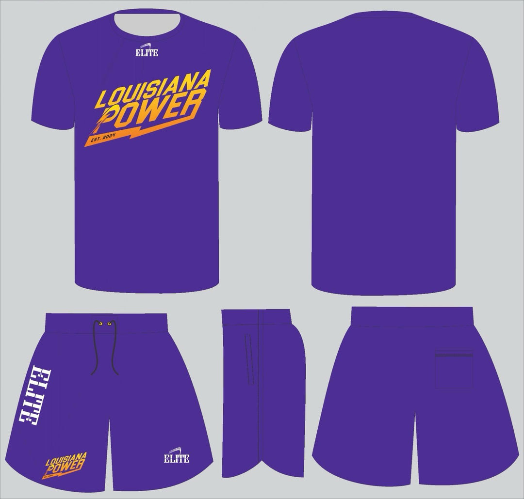 LA POWER - SUMMER 25 Shirt & Short Set - Purple