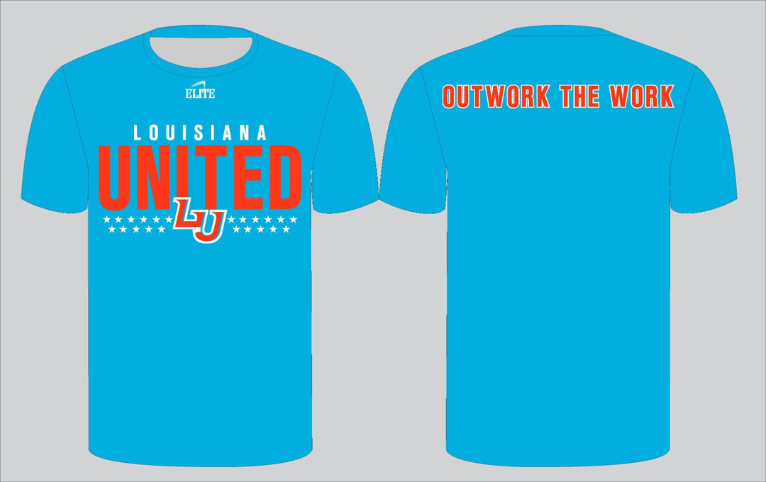 Louisiana United T-Shirt -Blue (Orange Logo)
