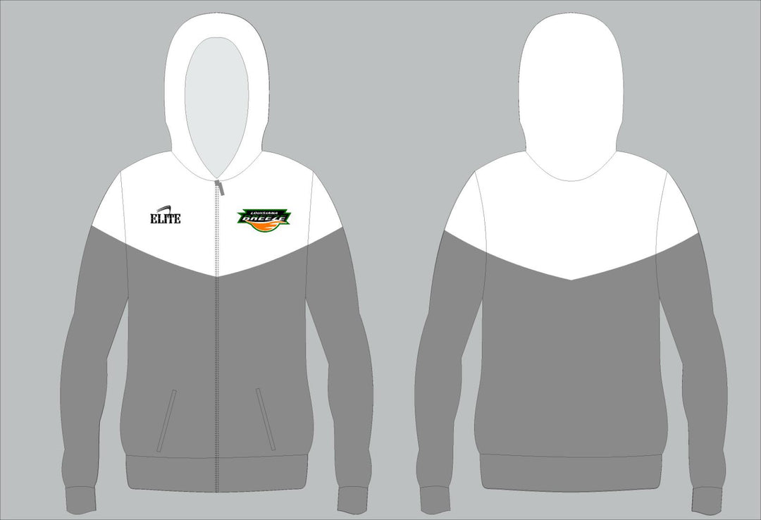 LA BREEZE Windbreaker Jacket - Grey & White