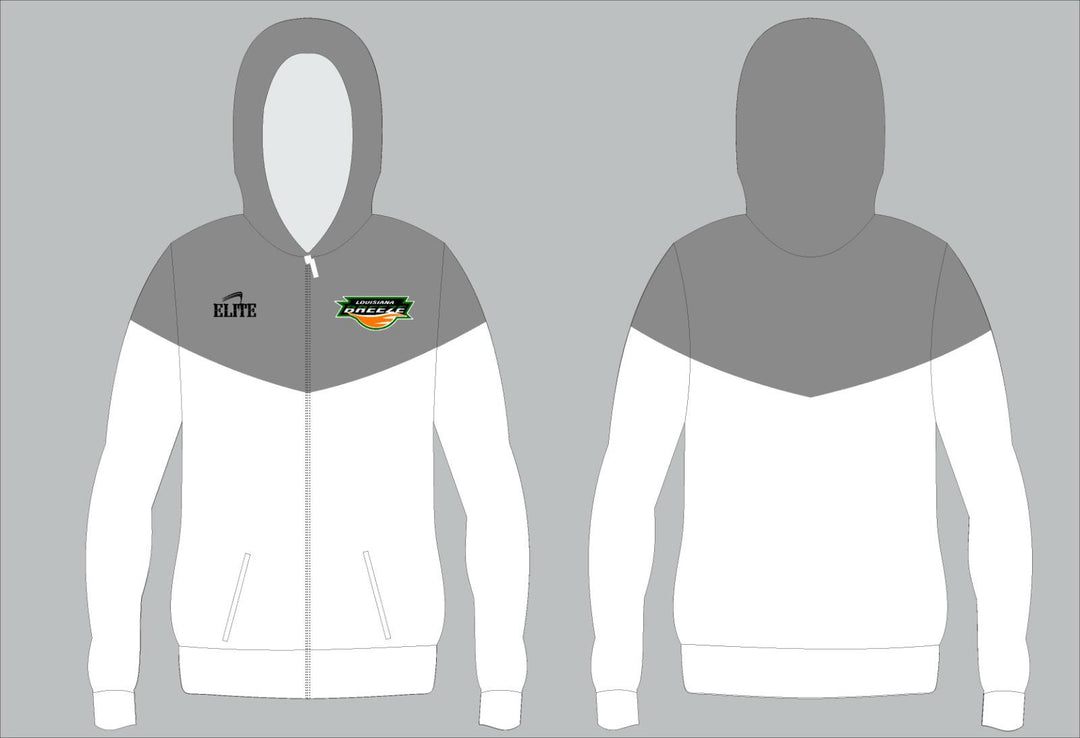 LA BREEZE Windbreaker Jacket - White & Grey