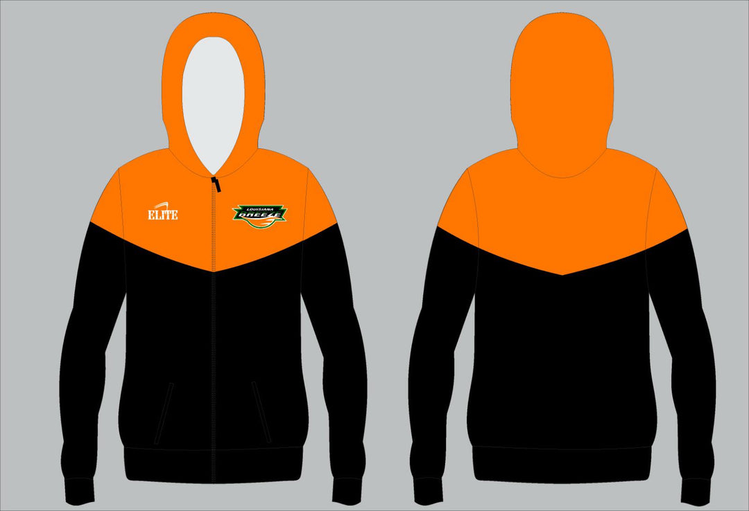 LA BREEZE Windbreaker Jacket - Black & Orange