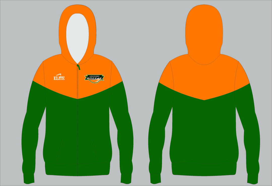 LA BREEZE Windbreaker Jacket - Green & Orange