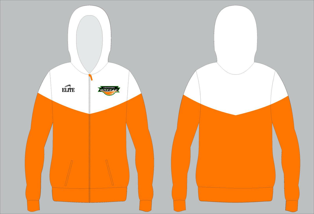 LA BREEZE Windbreaker Jacket - Orange & White