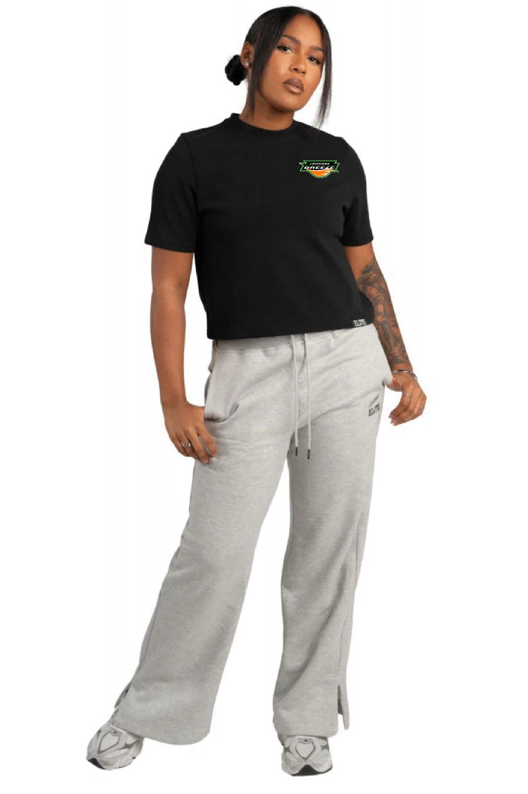 LA BREEZE Women's Elite Crop Shirt - Black