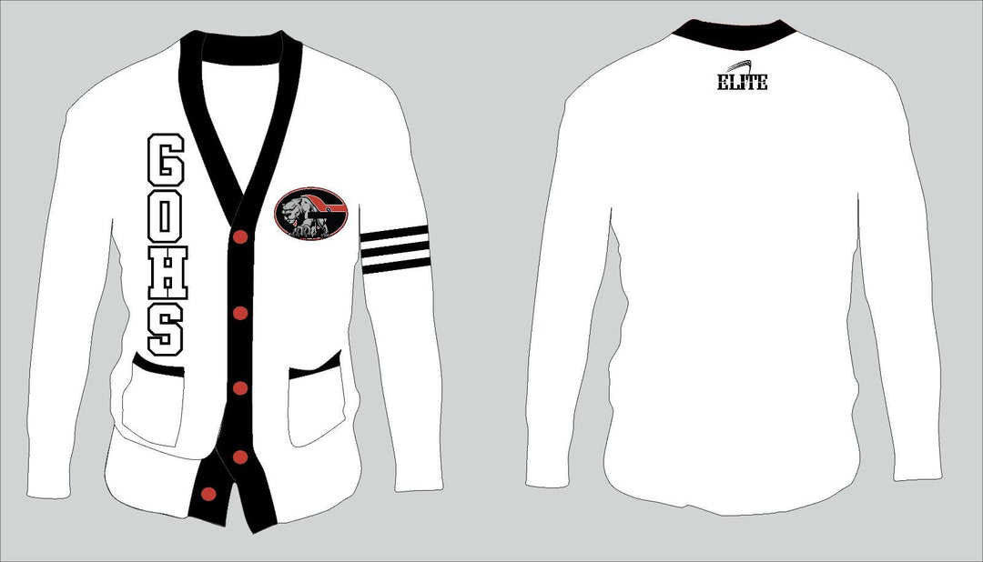 Glen Oaks Alumni Cardigan Jersey - White