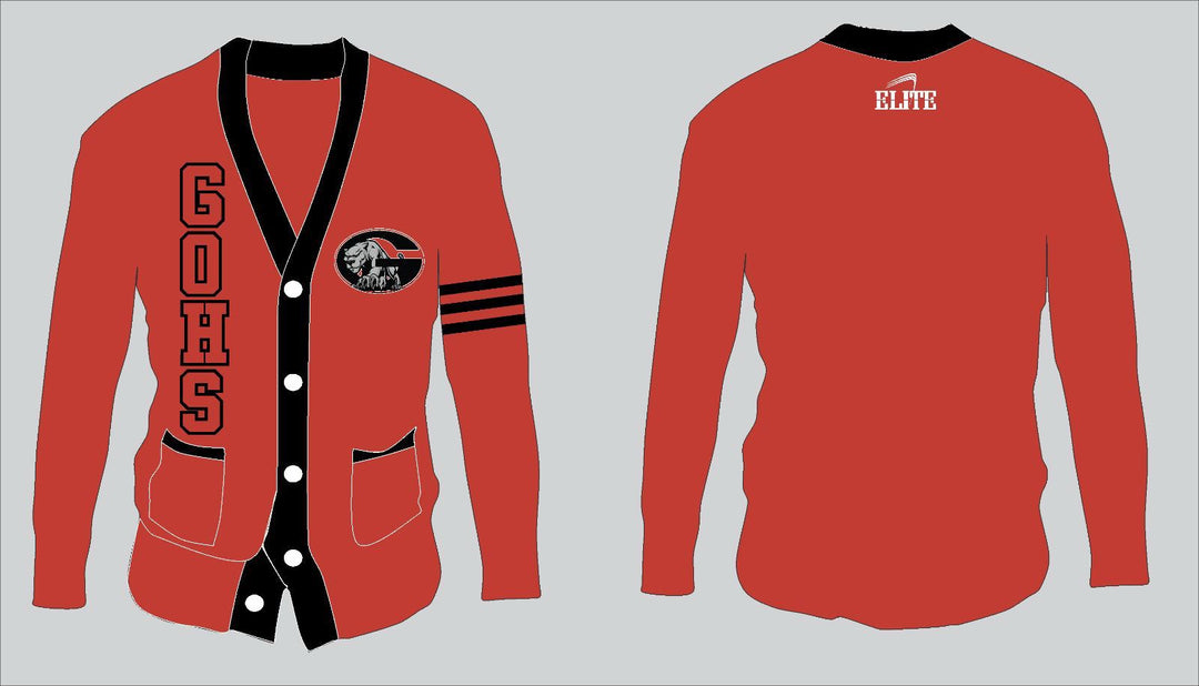 Glen Oaks Alumni Cardigan Jersey - Red