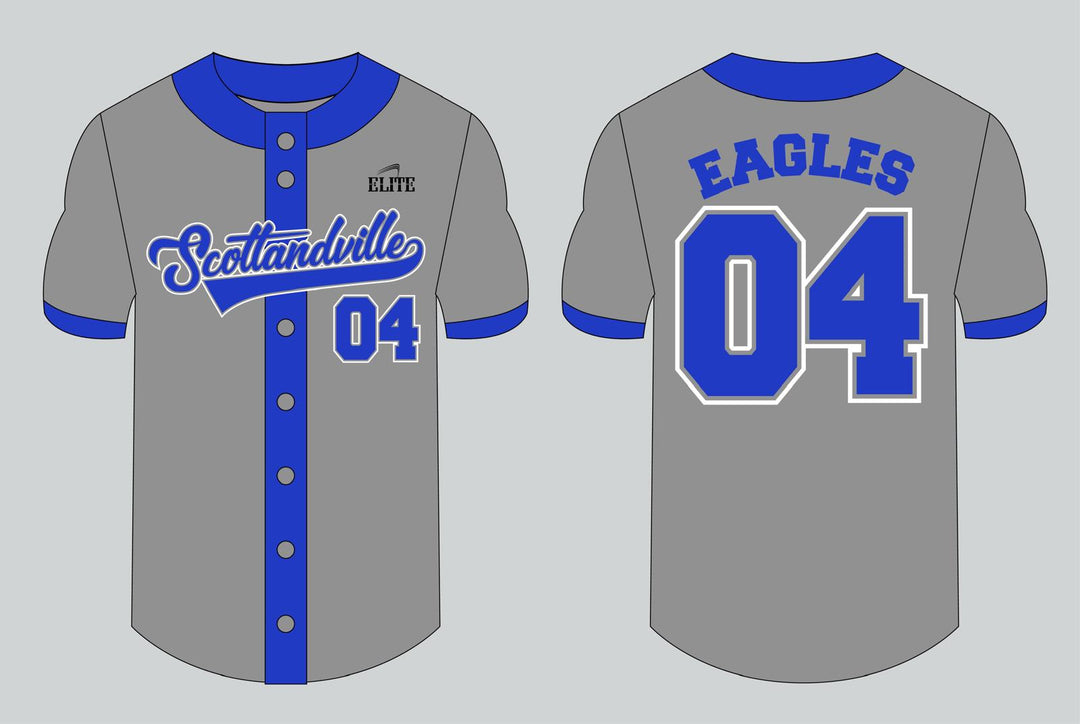 SLV EAGLES Baseball Jersey - Grey & Blue