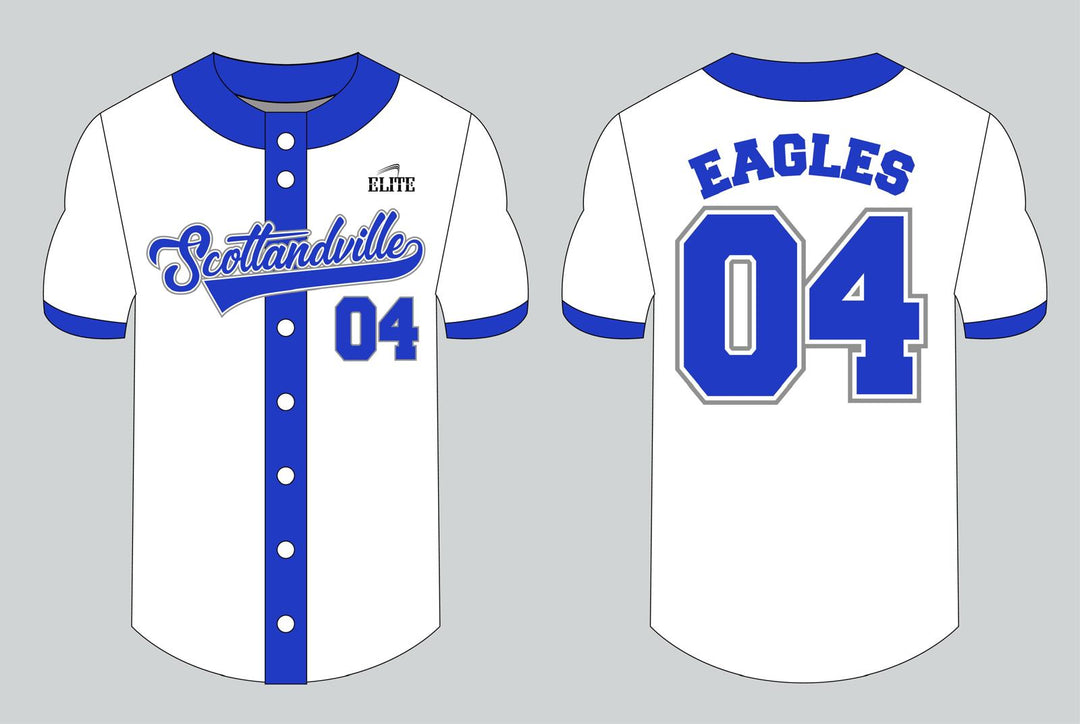 SLV EAGLES Baseball Jersey - White & Blue
