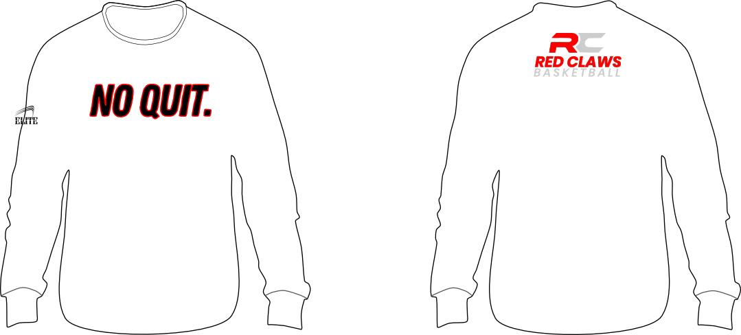 Red Claws long Sleeve Sleeve Shirt - White