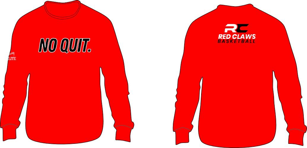 Red Claws long Sleeve Sleeve Shirt - Red
