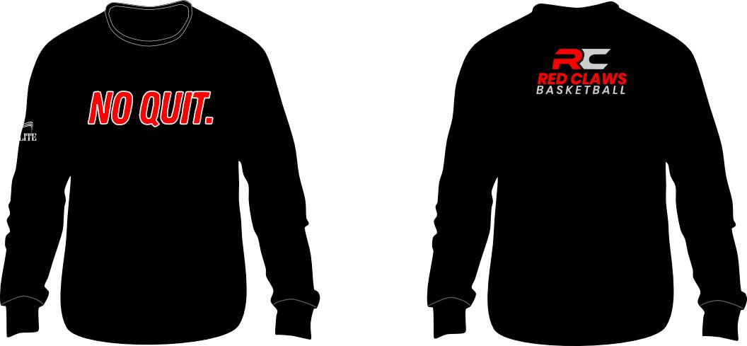 Red Claws long Sleeve Sleeve Shirt - Black