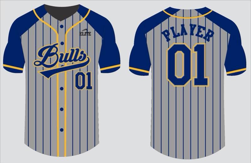 The West - MIA Store Baseball Jersey - Grey / Blue Logo