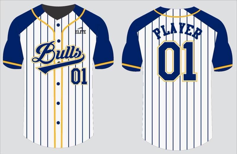 The West - MIA Store Baseball Jersey - White / Blue Logo