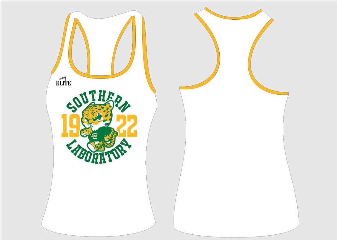 Southern Lab Kittens Racer Tank - White