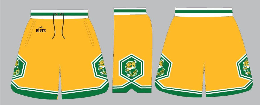 Southern Lab Kittens Basketball Shorts - Yellow