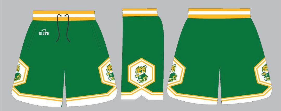 Southern Lab Kittens Basketball Shorts - Green