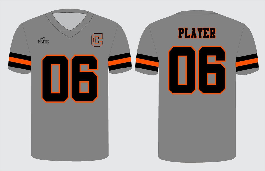 Catholic Fan Football Jersey - Light Gray