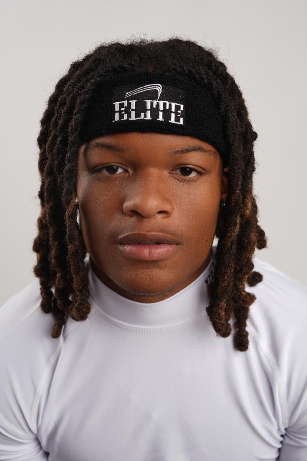Elite Classic Headband - Black/White Logo
