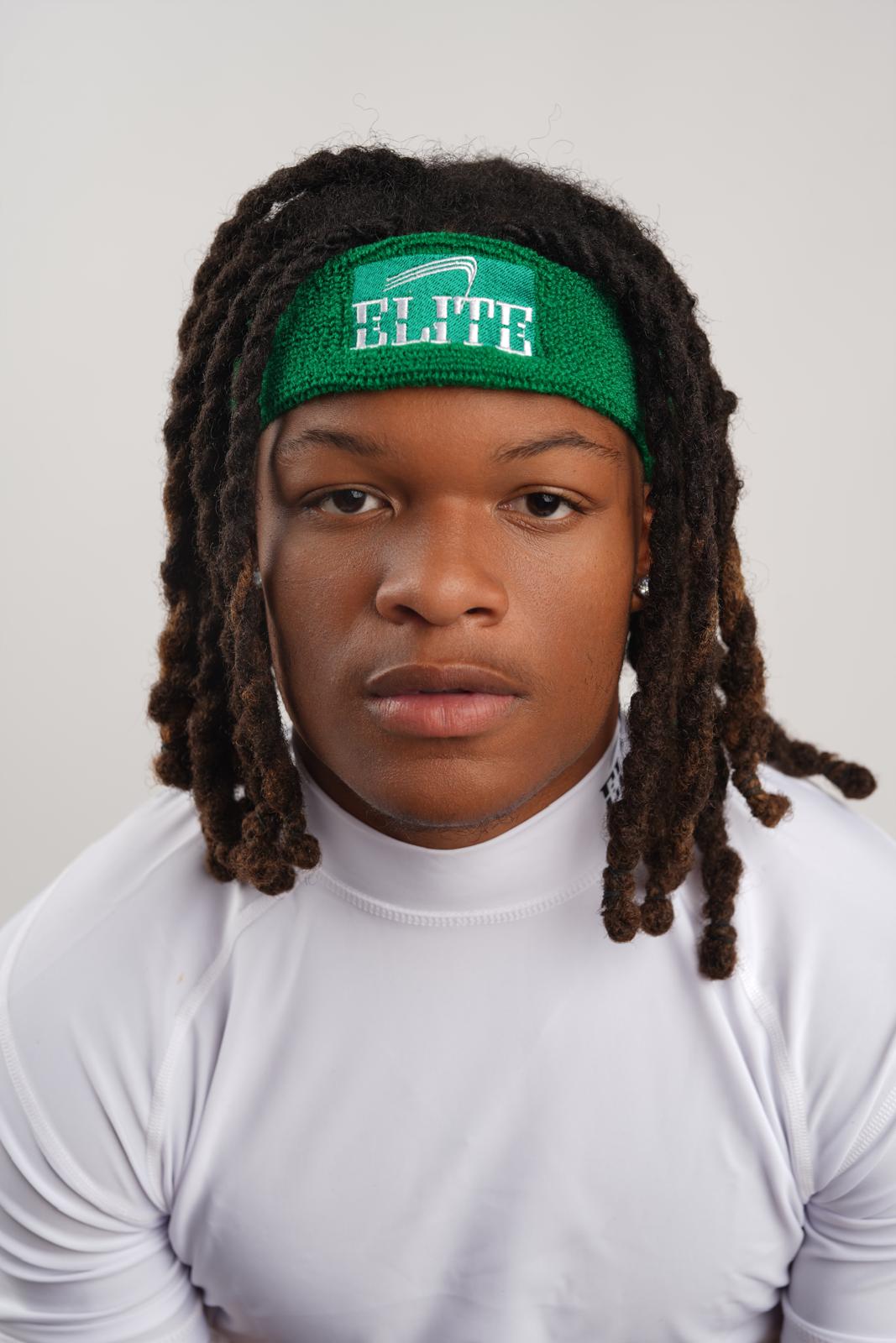 Elite Classic Headband - Green/White Logo