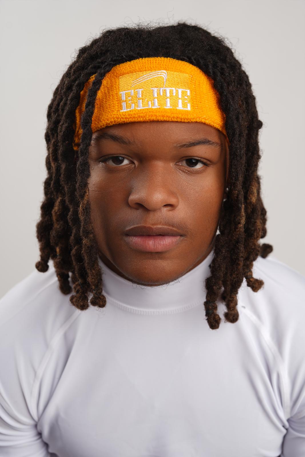 Elite Classic Headband - Yellow/White Logo
