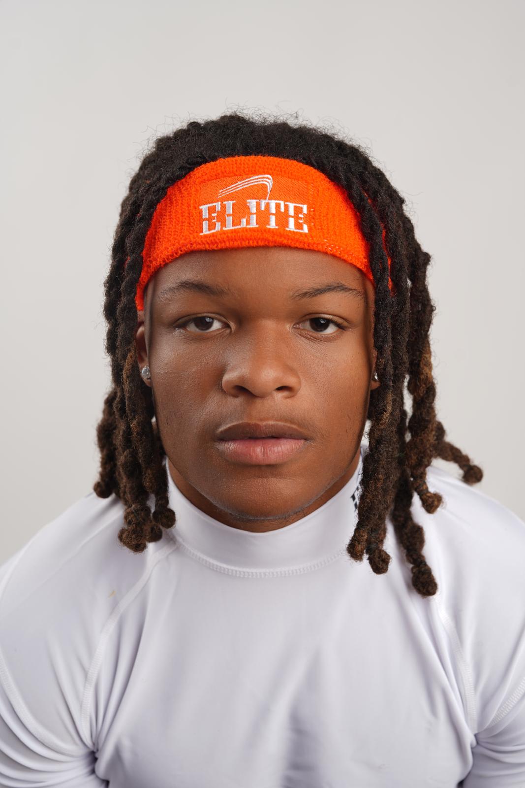 Elite Classic Headband - Orange/White Logo