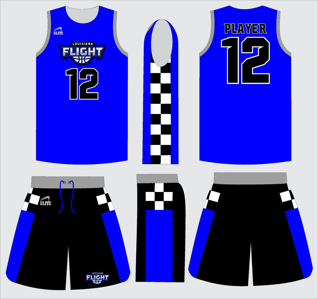 Louisiana Flight Reversible Basketball Uniform - Blue