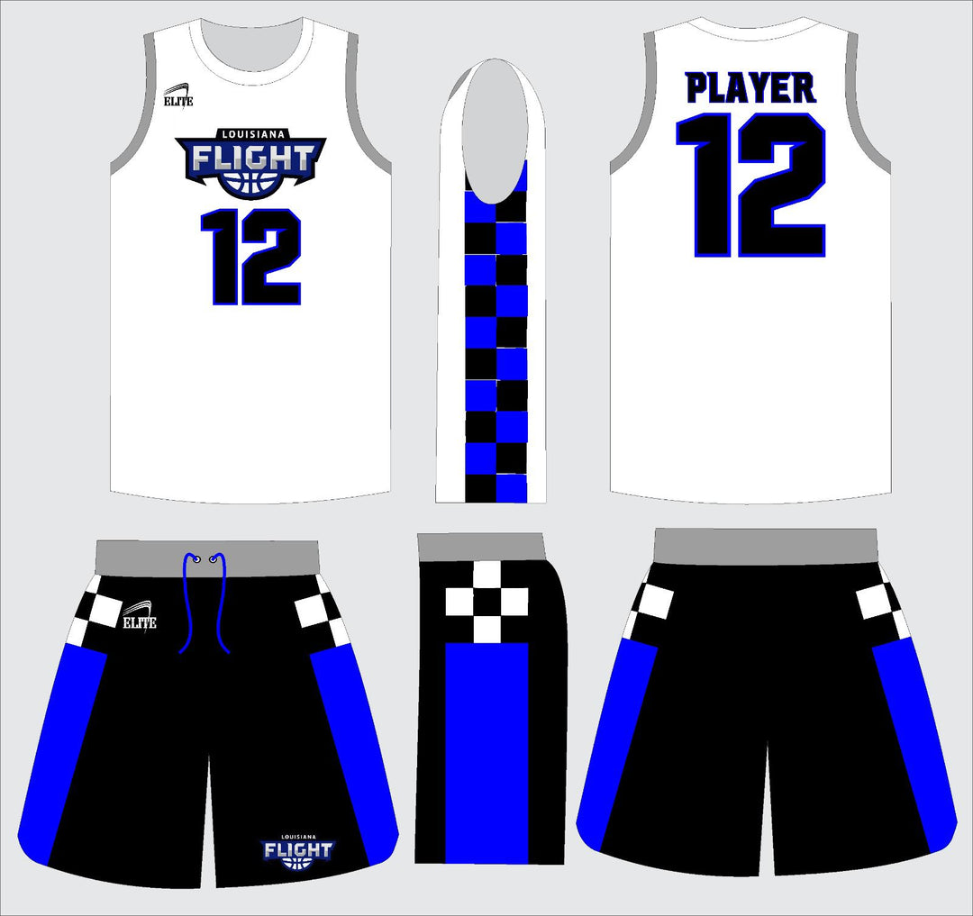 Louisiana Flight Reversible Basketball Uniform - White