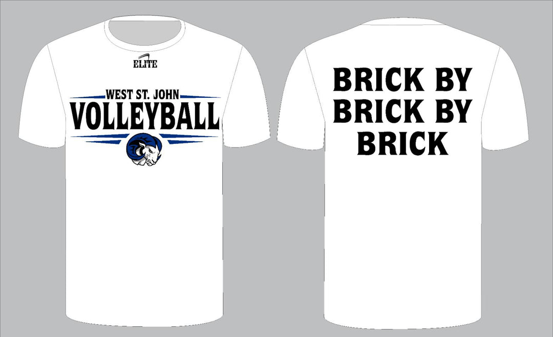 West St John Volleyball Shirt- white