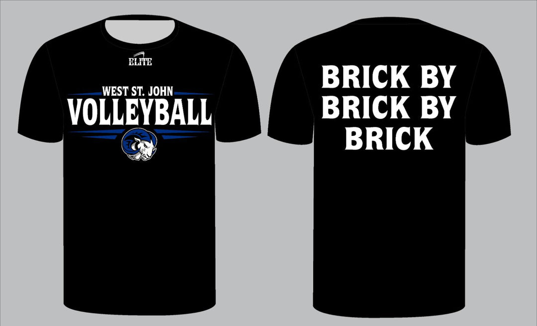 West St John Volleyball Shirt- Black
