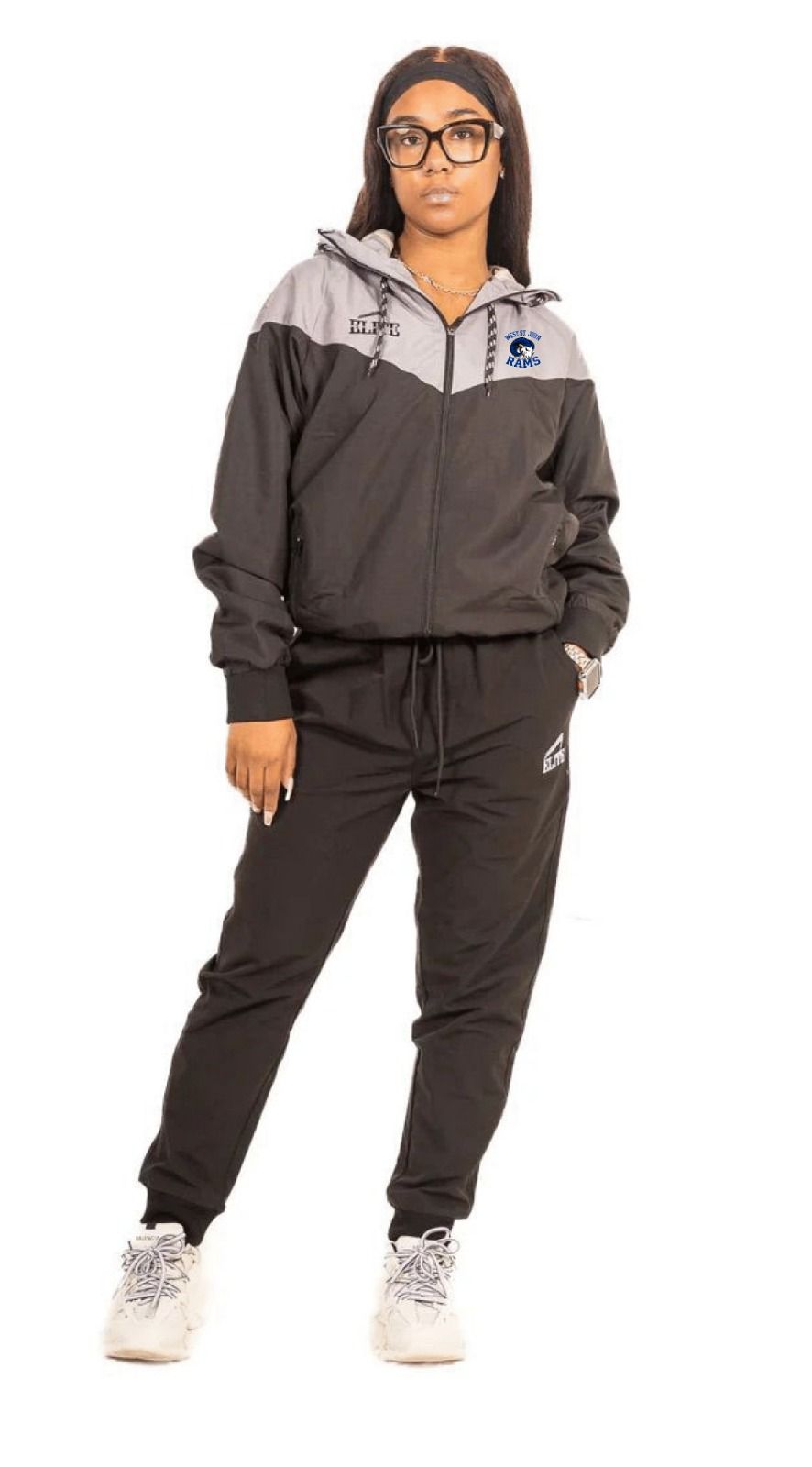 West St John Windbreaker- Gray/Black