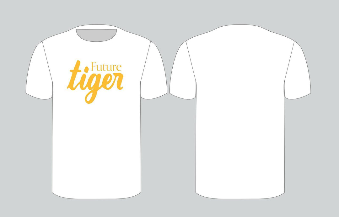 SH Future Tiger T Shirt- White/Gold