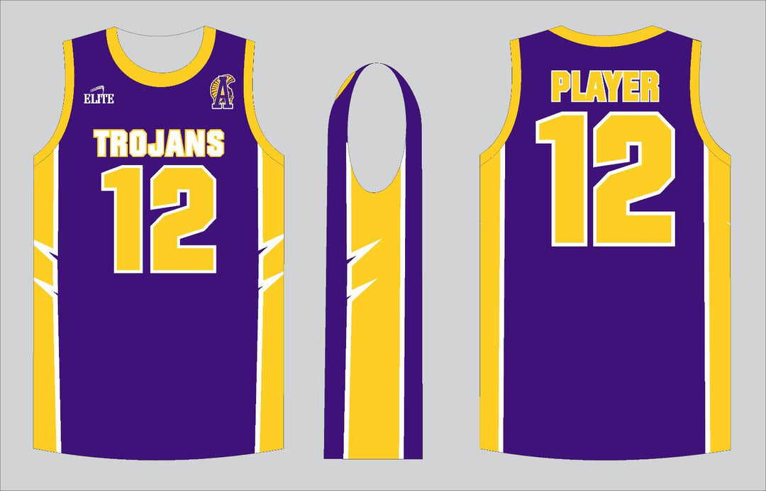 Alexandria Trojans Basketball Jersey - Purple
