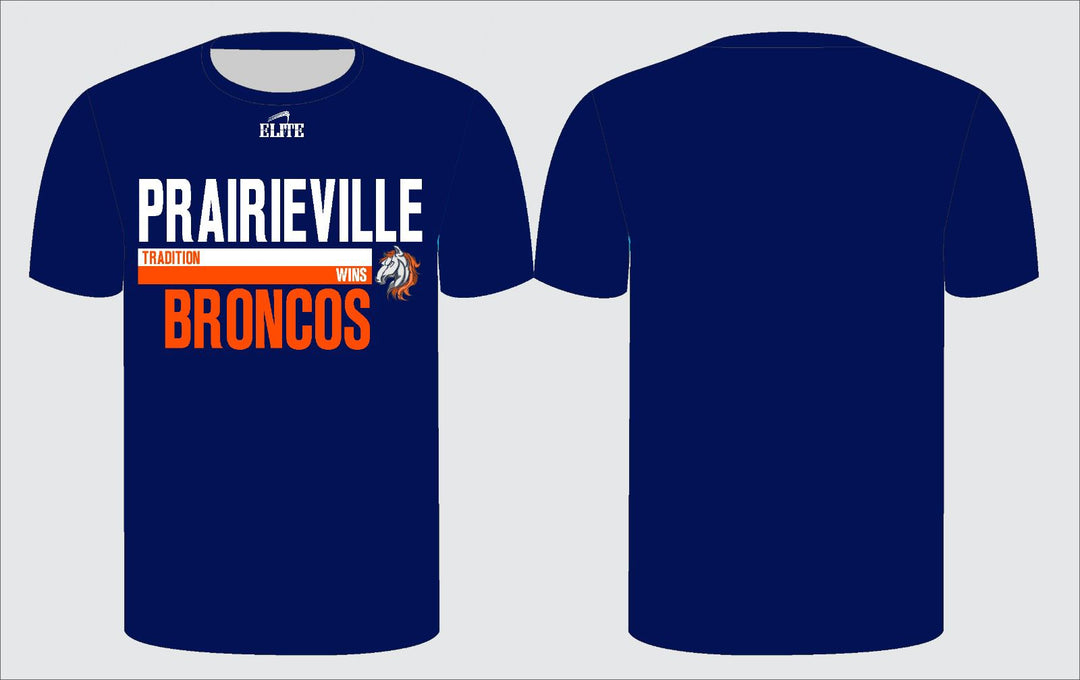 Prairieville Broncos Tradition Wins Short Sleeve Shirt - Blue
