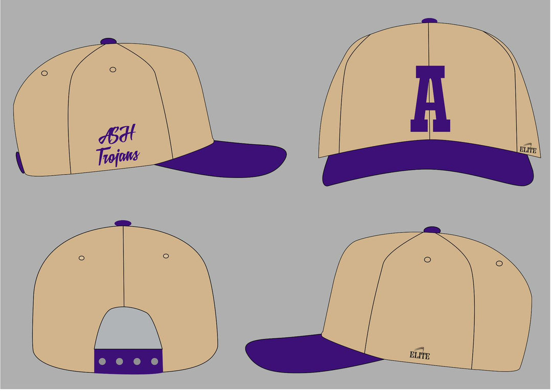 Alexandria Hat - Khaki/Purple